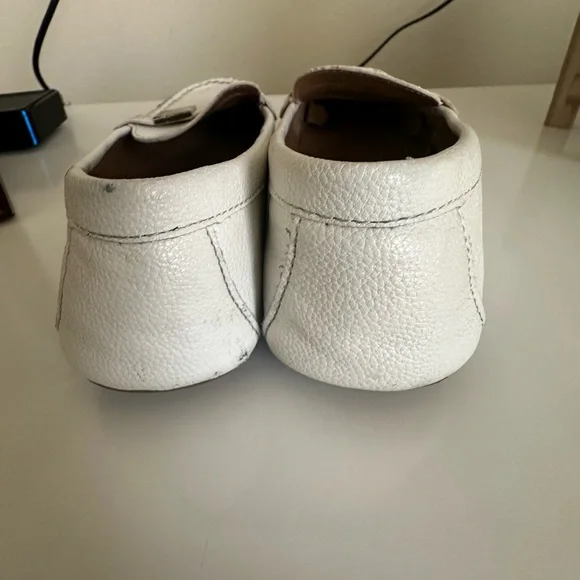 Calvin Klein White Loafers with Gold Accent - Picture 2 of 5